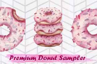 3 Premium Watercolor Donuts Illustrations