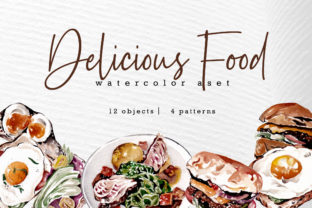 Foody Watercolor and Pattern Illustrations