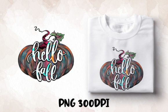 Hello Fall Watercolor Pumpkin