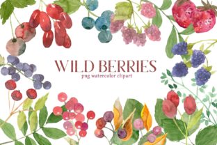Mixed Berries Watercolor Clipart