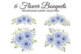 Purple Rose Floral Watercolor Clipart and Illustrations