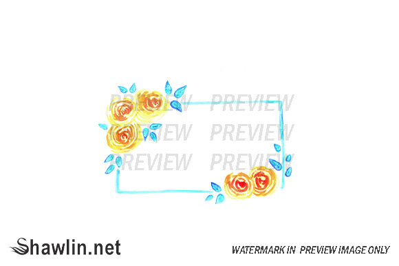 Watercolor Floral Banner Illustrations