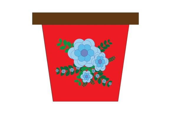 Watercolor Flower Vase Vector and Illustrations