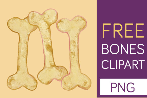 Watercolor Halloween Bones and Freebies