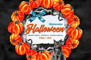 Watercolor Halloween Set and Illustrations