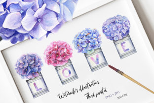 Watercolor Hydrangea Illustration III
