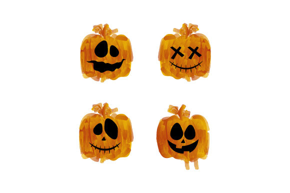 Watercolor Pumpkin Halloween Collection